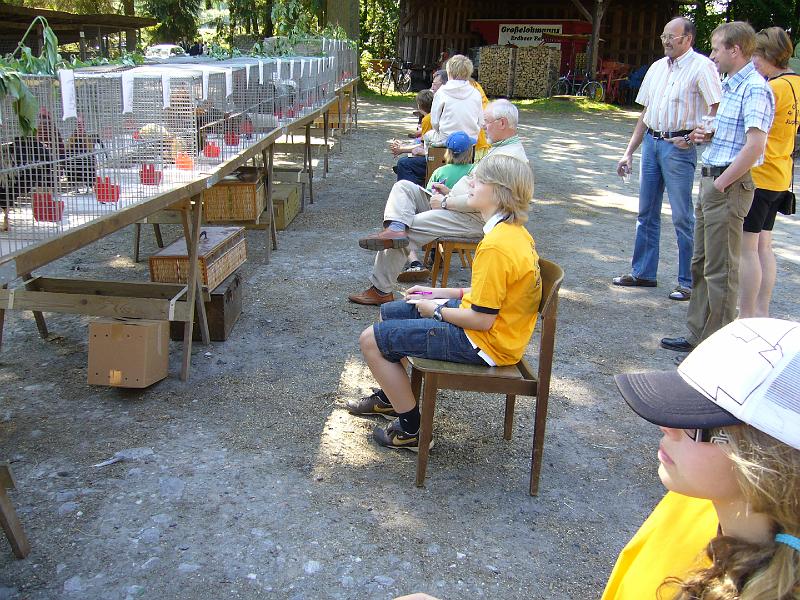Haehnewettkraehen der Kreisjugend des Kreisverbandes Guetersloh 009.jpg - Hähnewettkrähen des Kreisverbandes Gütersloh in Langenberg auf dem Hofe Großelohmann